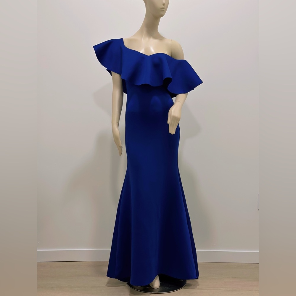 Fashion Nova Off-Shoulder Royal Blue Gown